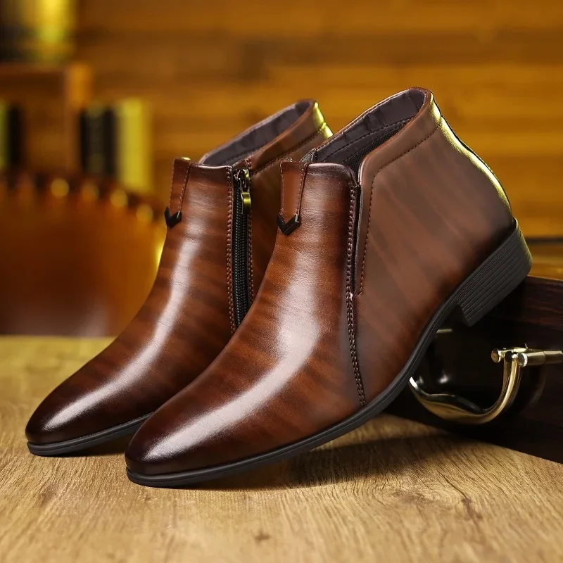 Men Formal Wear With Boots - Luxus Herren Stiefel Mode High-top Casual