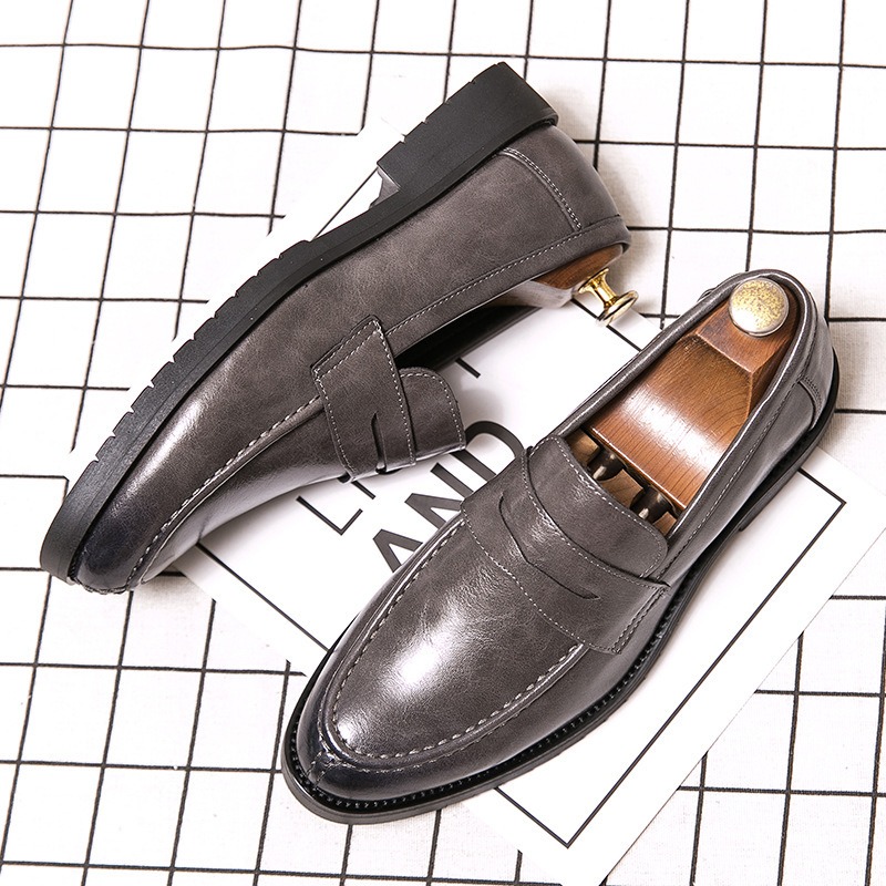 Formal Men Daily Wear Footwear - Herren Vintage Kunstleder Penny Loafers Slip-On