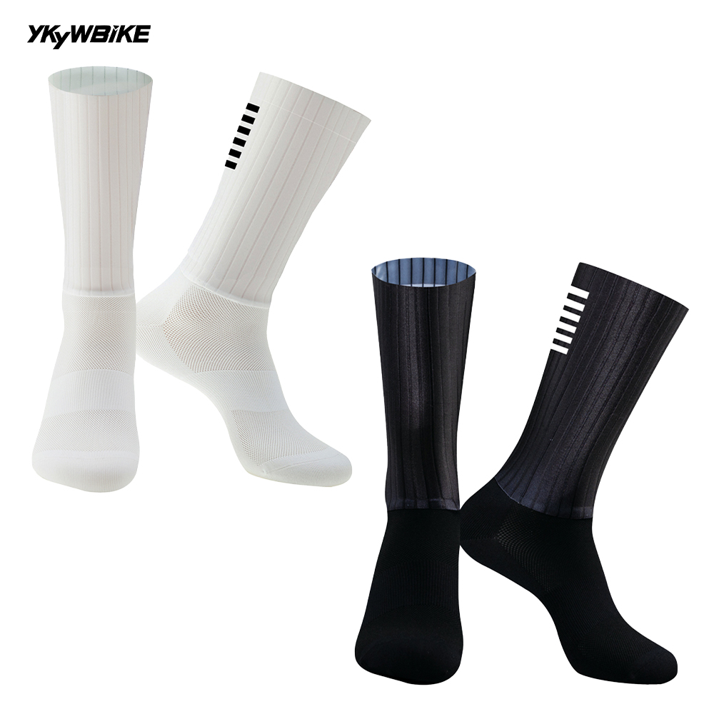 Sock Garter Men - Ykyw schwarz weiß Anti-Rutsch-Silikon Herren Rad