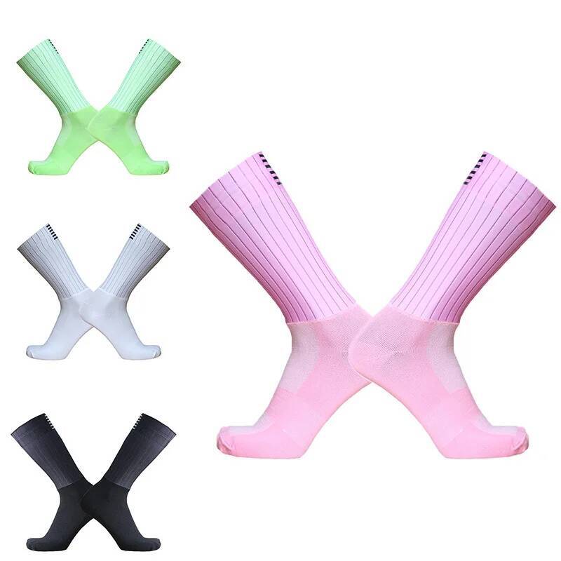 Sock Garter Men - 2026 Neue Anti-Rutsch-Team-Socken Nahtlose Aero-Radsport-Profi-Silikon-Laufsport-Straßenradsocken