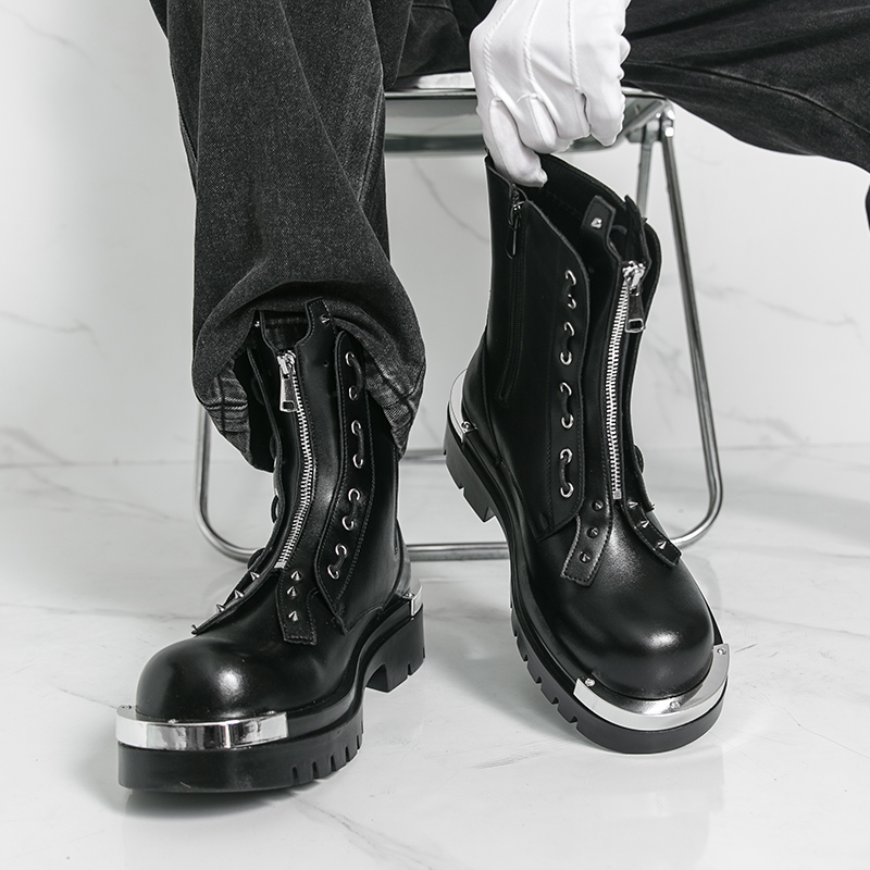 Men Formal Wear With Boots - Herrenstiefel mit dicken Sohlen, Designer, trendiger