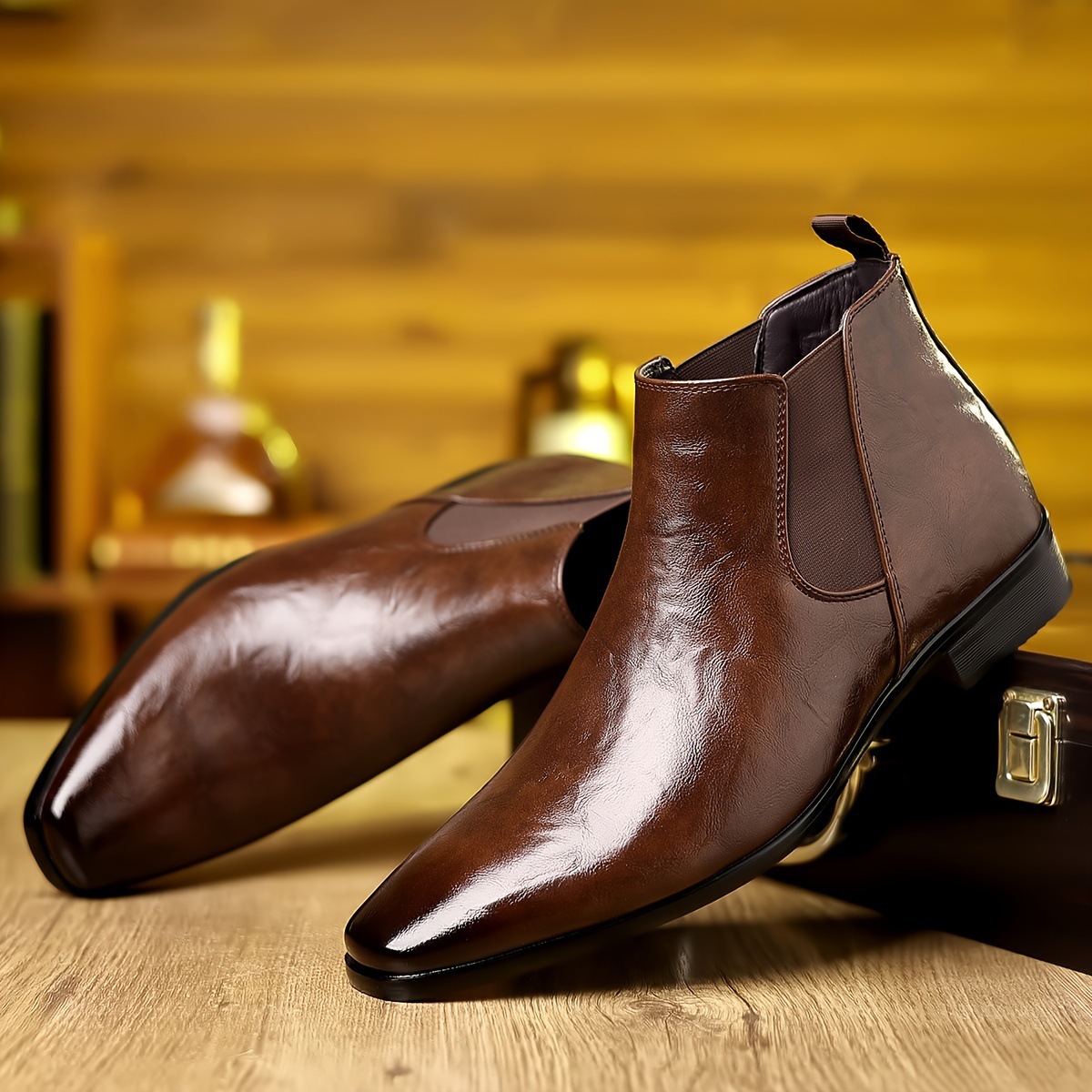 Chelsea-Stiefel, Lederstiefel, – Men Formal Wear With Boots Bewertung und Preis