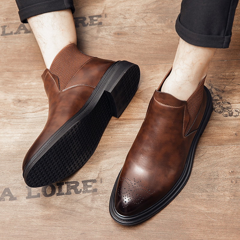 High-Top-Lederschuhe sind viel – Men Formal Wear With Boots Bewertung und Preis
