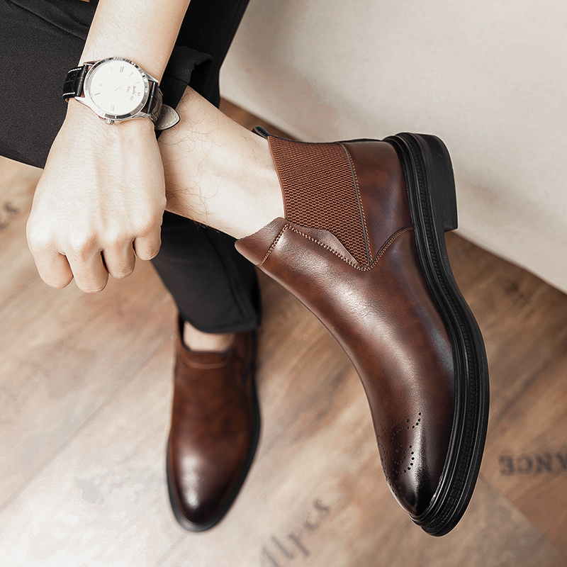 High-Top-Lederschuhe sind viel – Men Formal Wear With Boots Bewertung und Preis