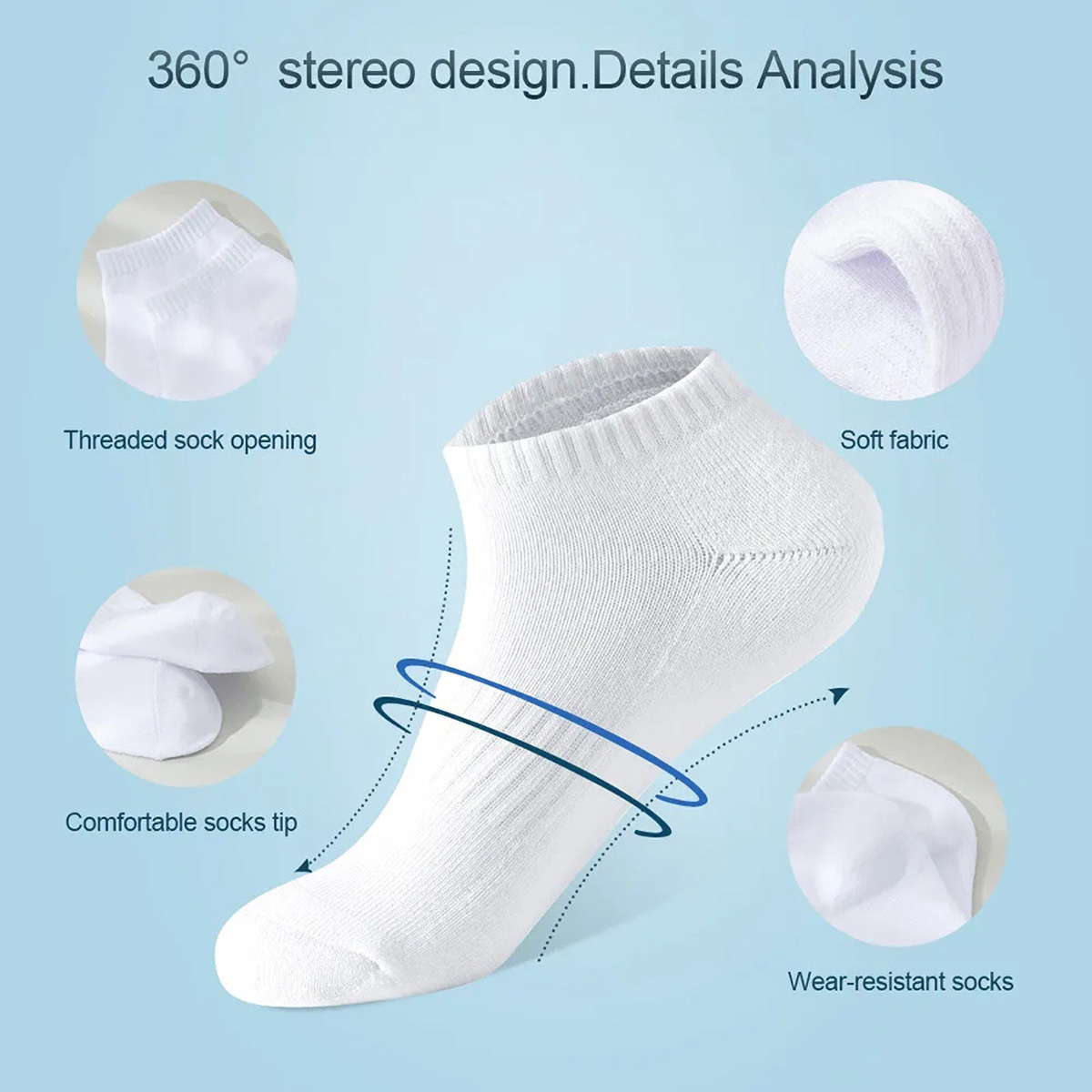 1/5 Paar Unisex-Socken in Weiß – Sock Garter Men Bewertung und Preis