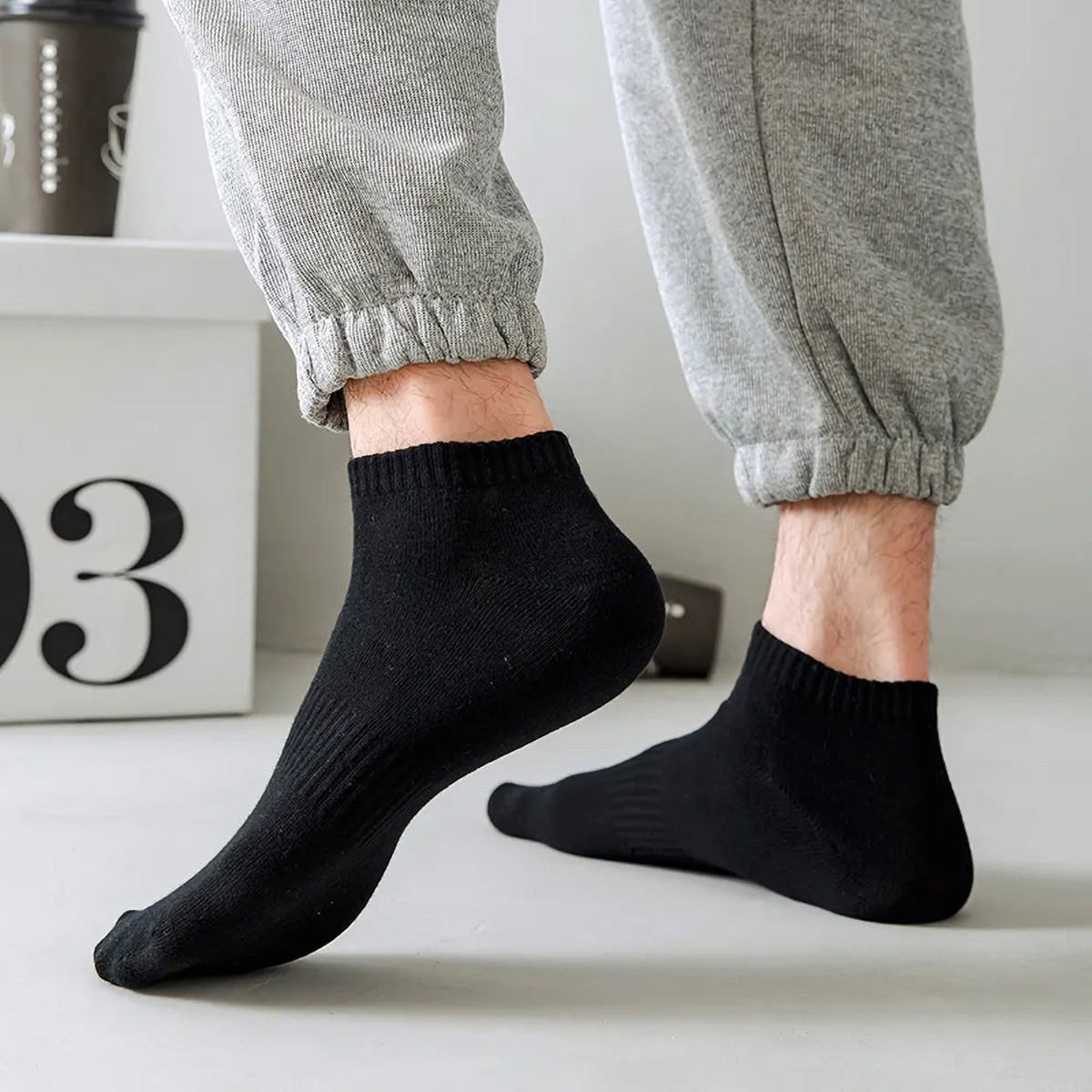 1/5 Paar Unisex-Socken in Weiß – Sock Garter Men Bewertung und Preis