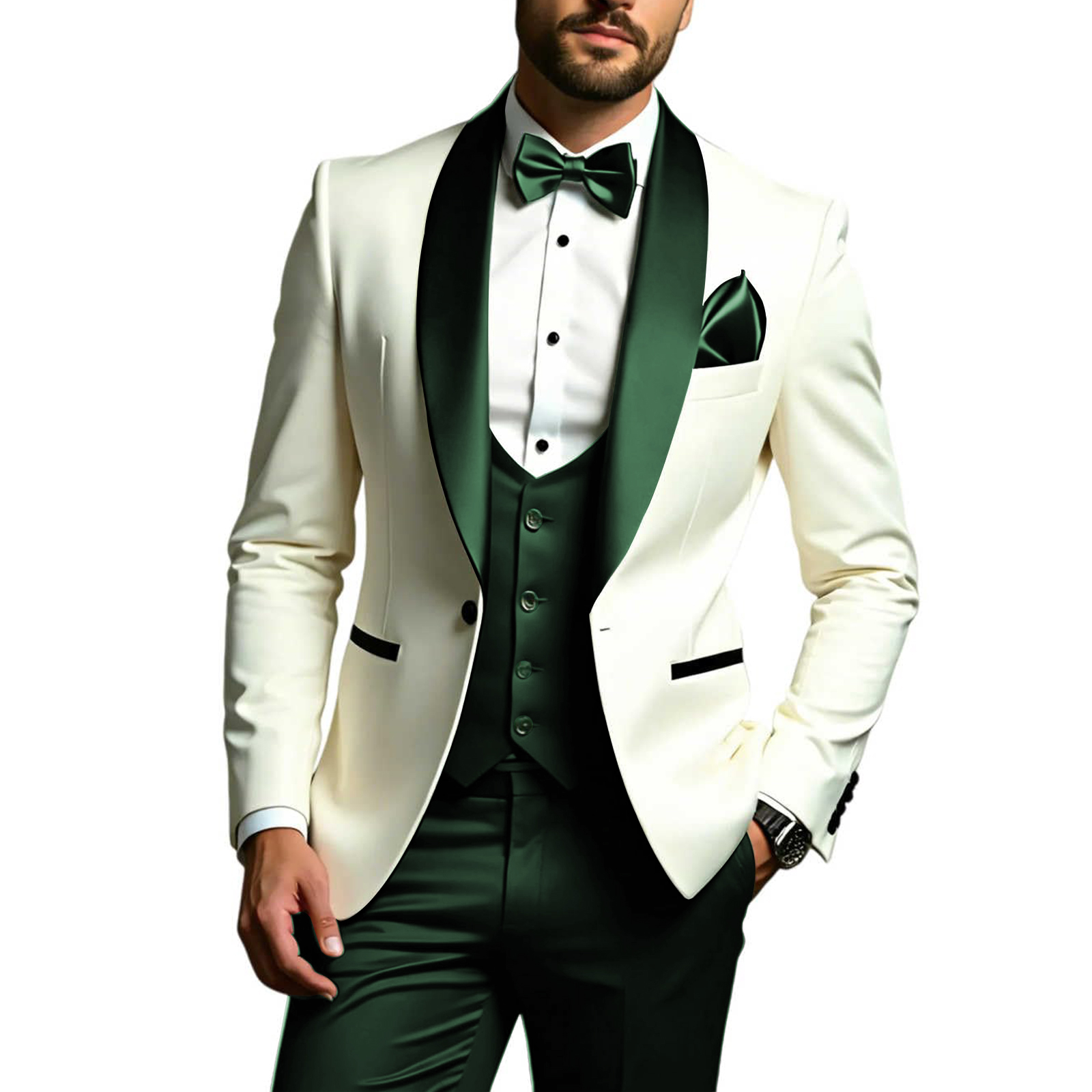 Herren 3-Teilige Anzüge Slim F – Men Formal Wear Modern Bewertung und Preis